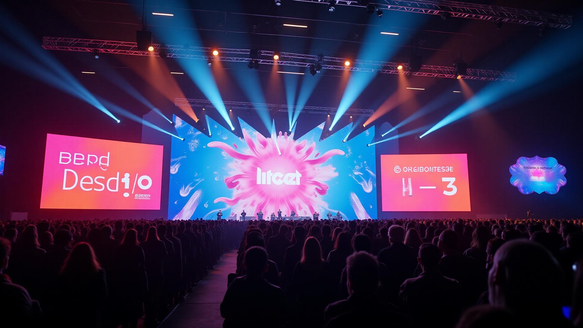 Lancement produit corporate avec scène LED immersive