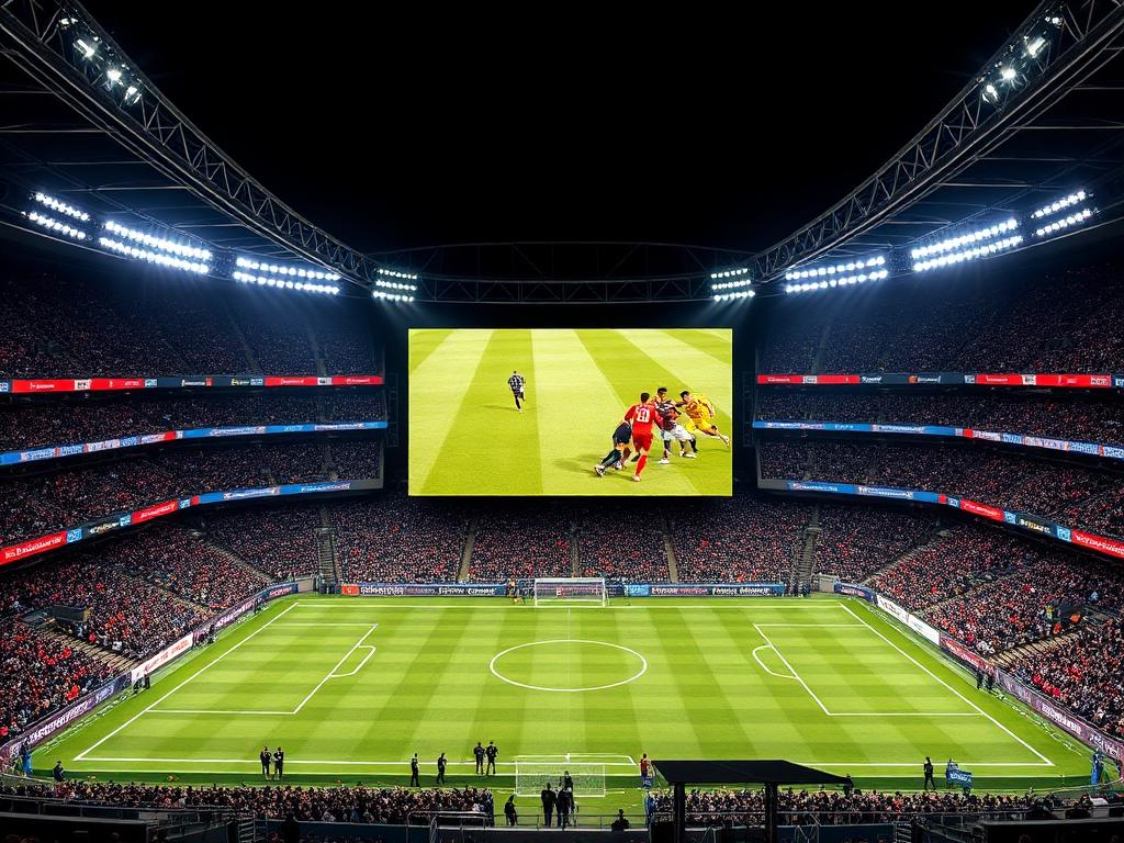 Football avec écrans LED