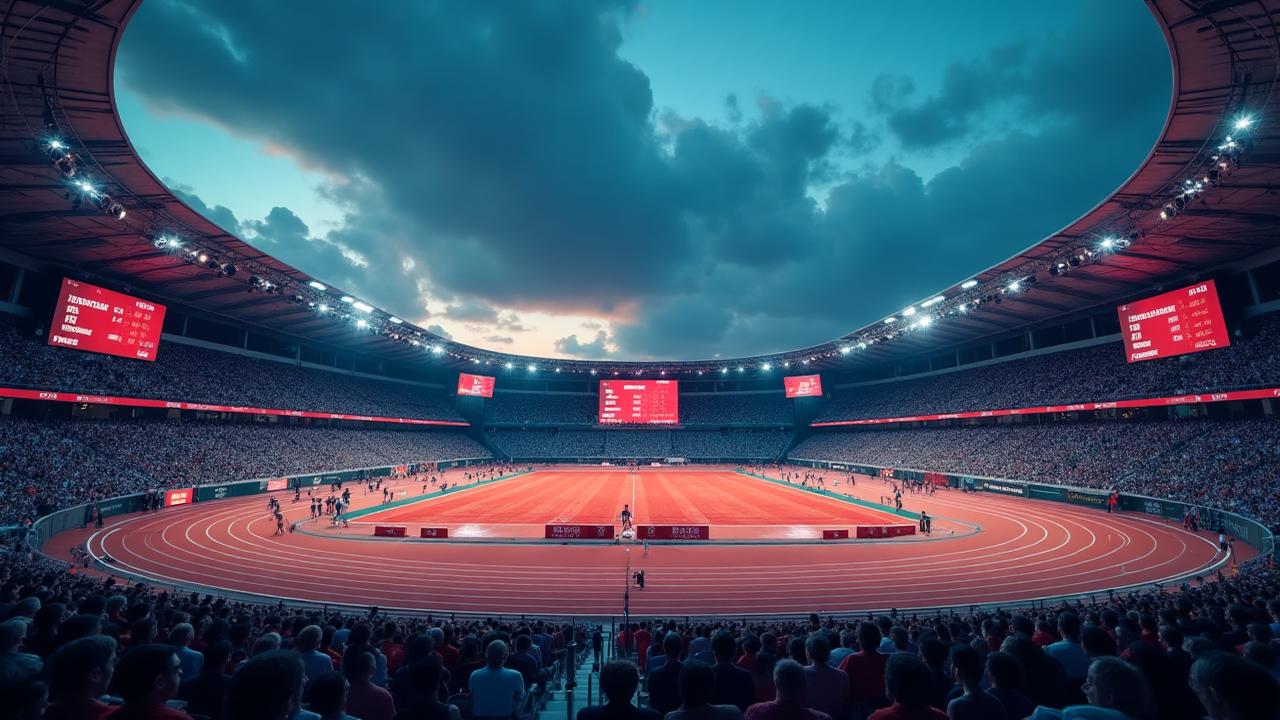 Athlétisme avec écrans LED
