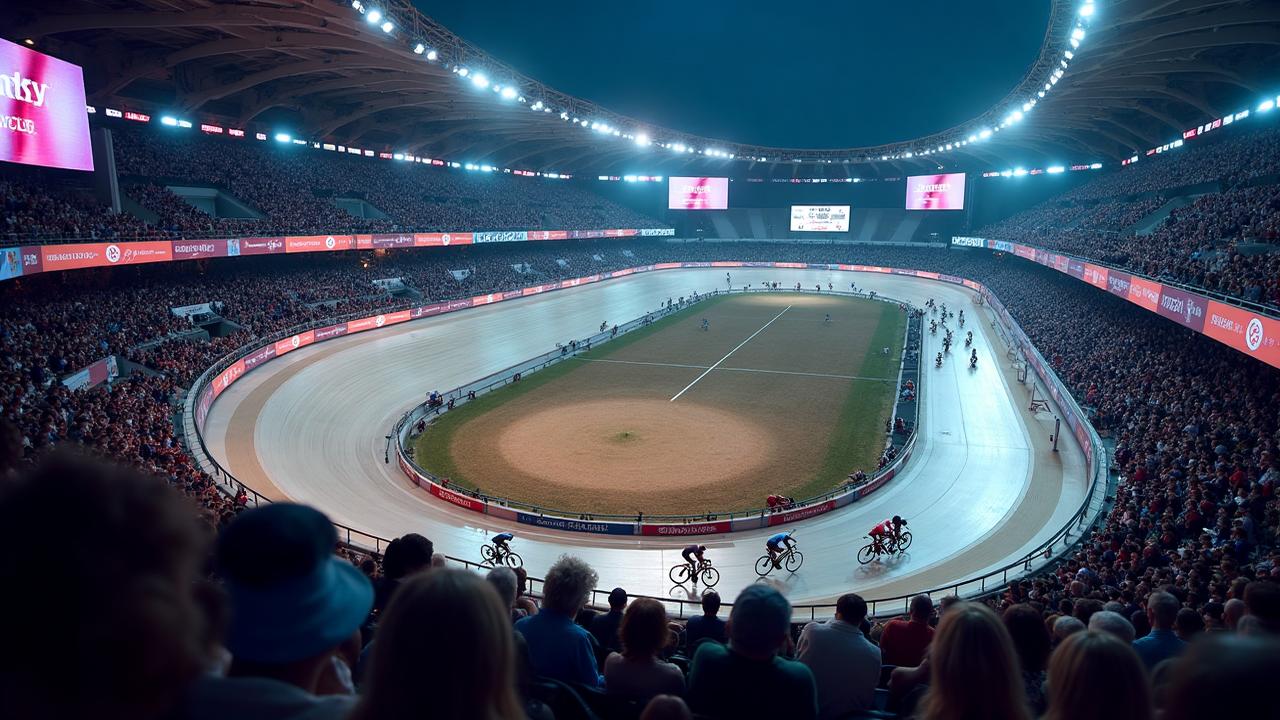 Cyclisme avec écrans LED