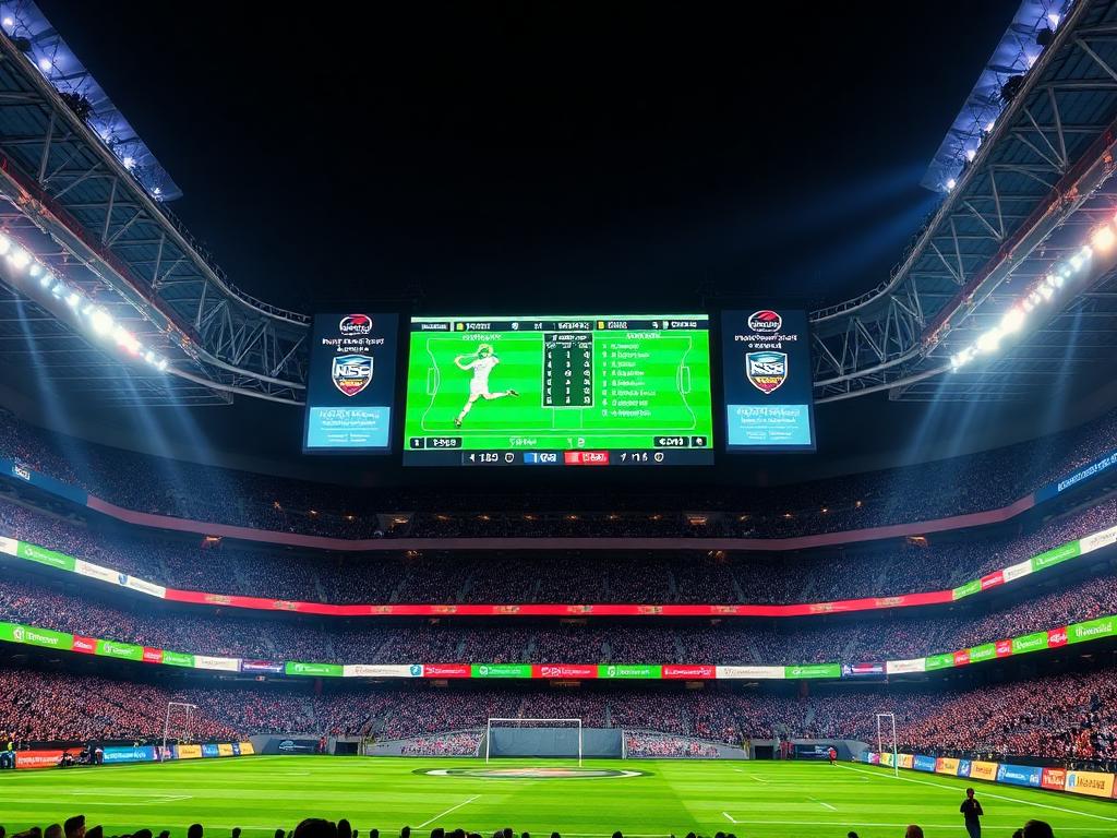 Rugby avec écrans LED